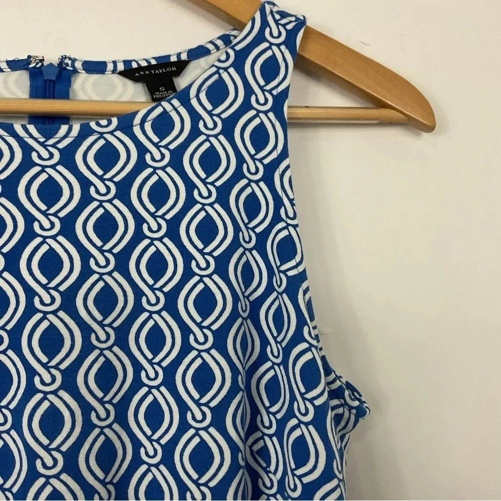 Ann Taylor Chain Print Sleeveless Dress Womens Size Small‎